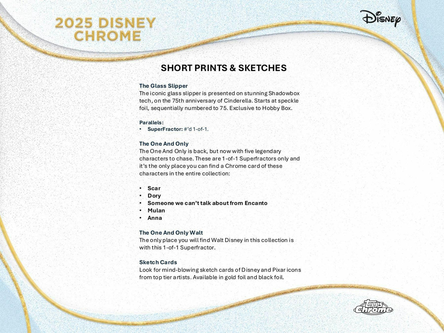 2025 Topps Disney Chrome Hobby Box | Columbia Sports Cards - Columbia Hobby - Sports Card Boxes - Toploaders - Card Savers