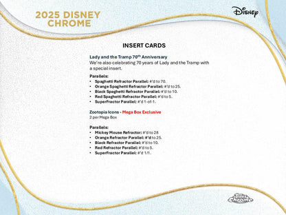 2025 Topps Disney Chrome Mega Box | Columbia Sports Cards - Columbia Hobby - Sports Card Boxes - Toploaders - Card Savers
