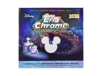 2025 Topps Disney Chrome Sapphire Hobby Box - Columbia Hobby - Sports Card Boxes - Toploaders - Card Savers