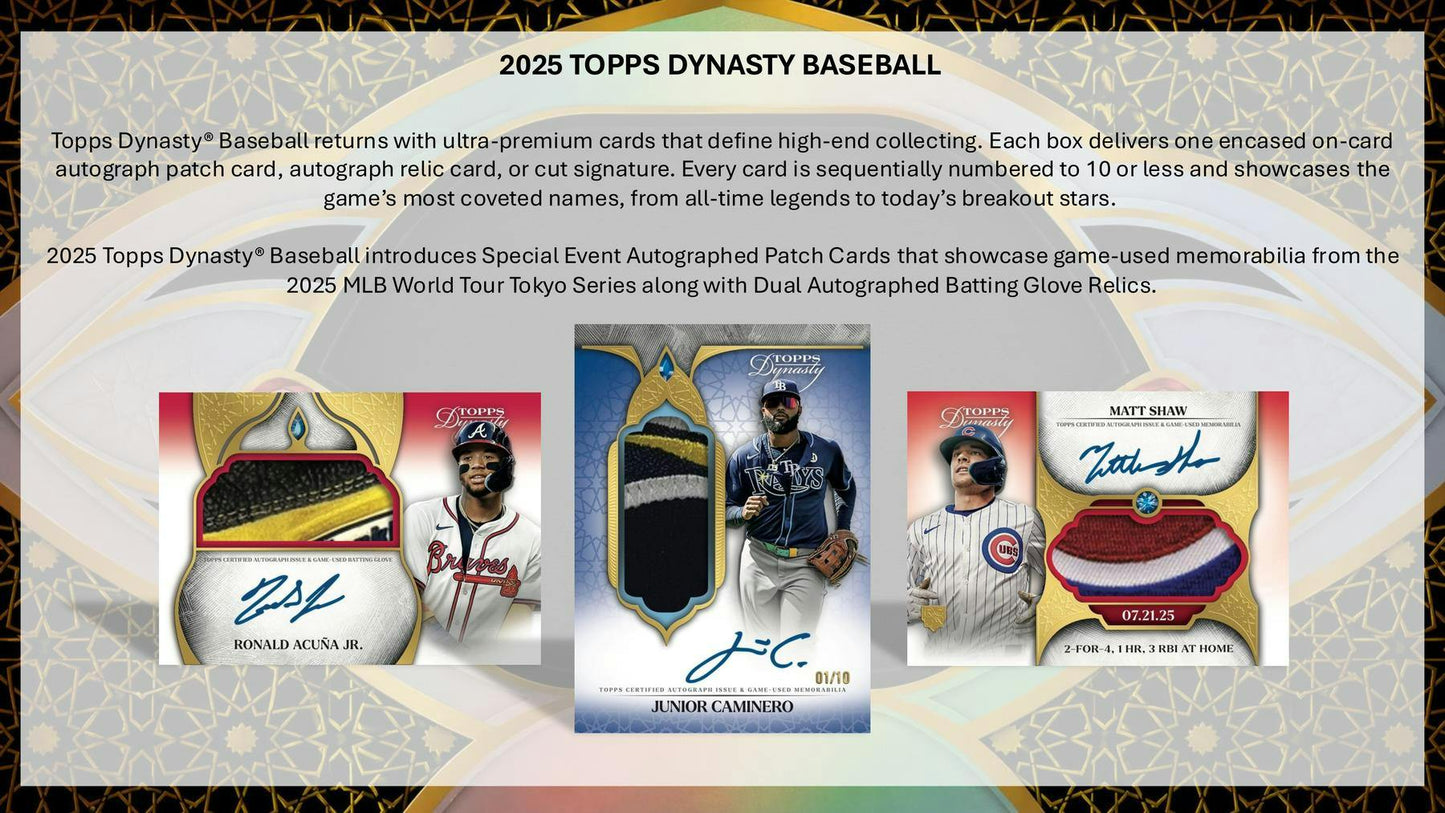 2025 Topps Dynasty Baseball Hobby Box | Columbia Sports Cards - Columbia Sports Cards