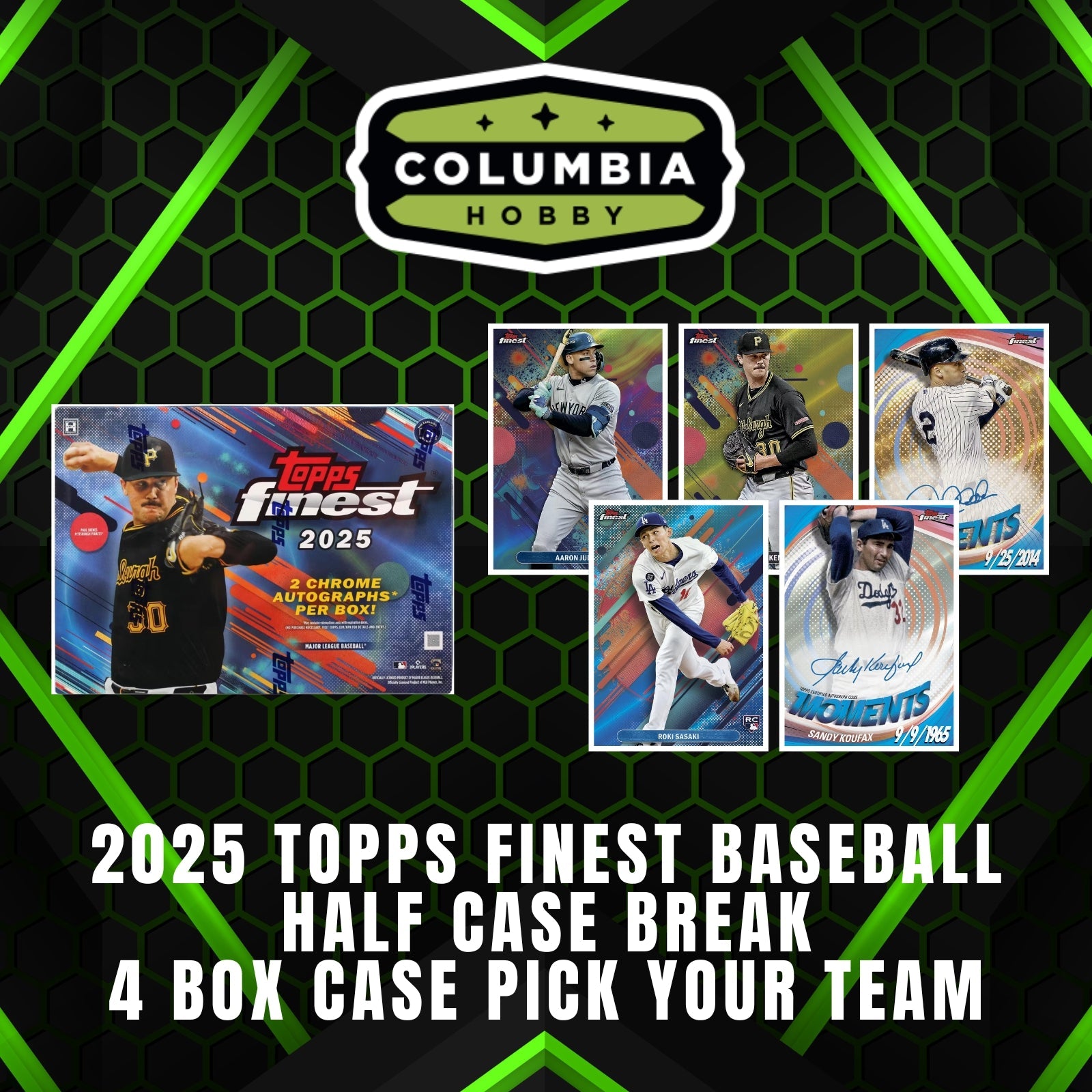 2025 Topps Finest Baseball Hobby Box | Columbia Sports Cards - Columbia Hobby - Sports Card Boxes - Toploaders - Card Savers