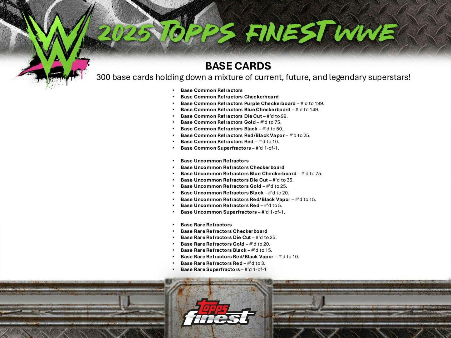 2025 Topps Finest WWE Hobby Box | Columbia Sports Cards - Columbia Hobby - Sports Card Boxes - Toploaders - Card Savers