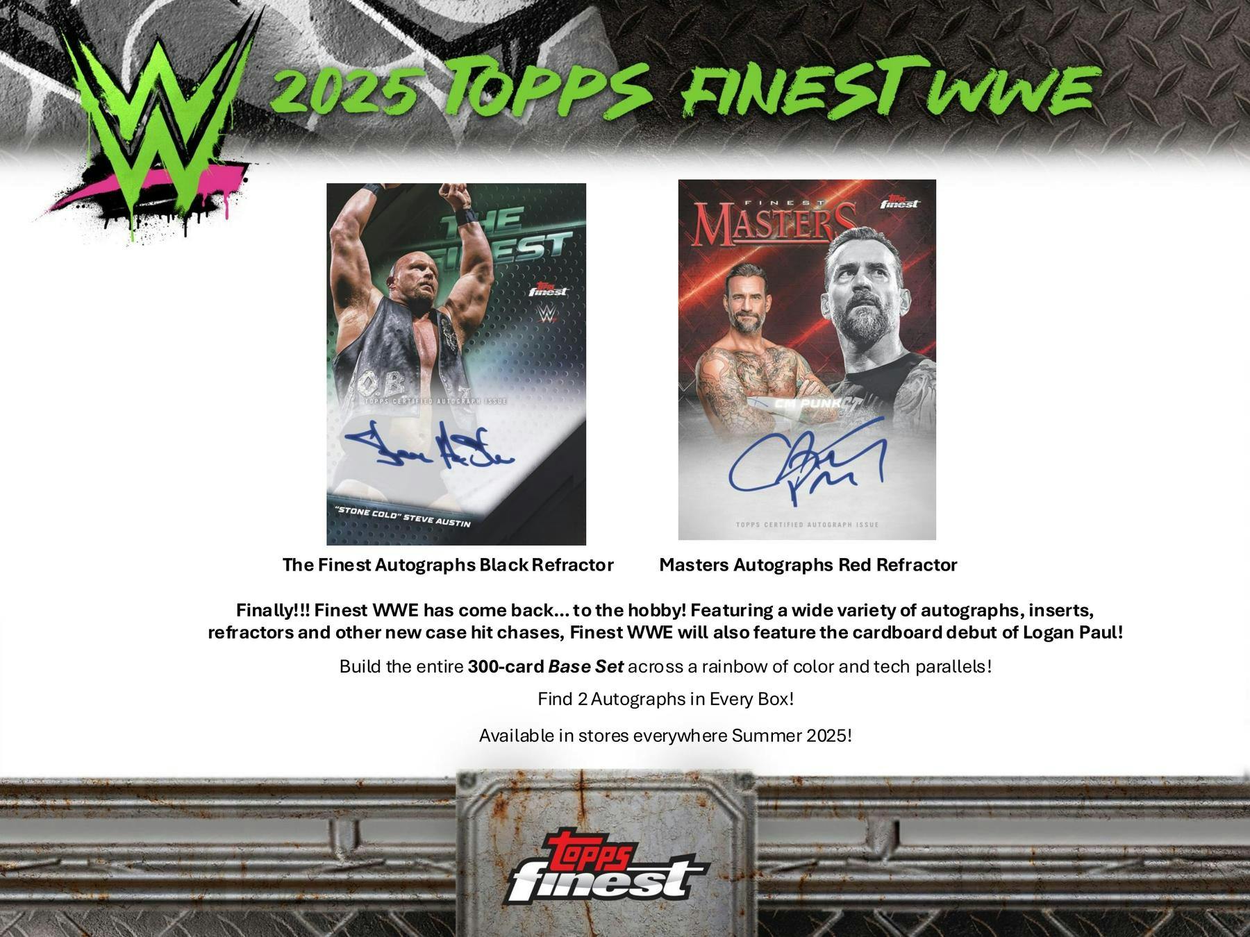 2025 Topps Finest WWE Hobby Box | Columbia Sports Cards - Columbia Hobby - Sports Card Boxes - Toploaders - Card Savers