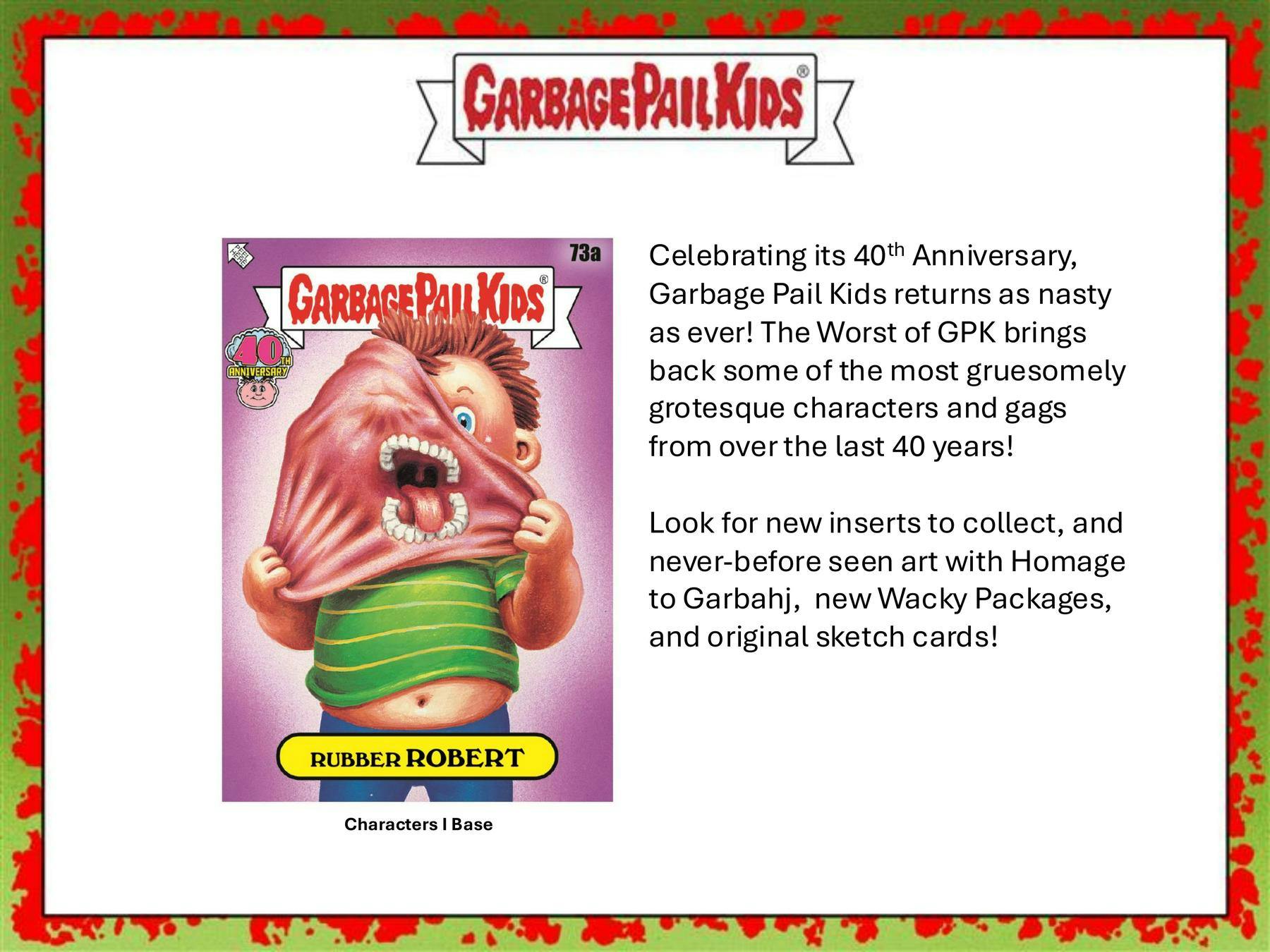 2025 Topps Garbage Pail Kids Worst of GPK 40th Anniversary Edition Hobby Box – Columbia Sports Cards & More - Columbia Hobby - Sports Card Boxes - Toploaders - Card Savers