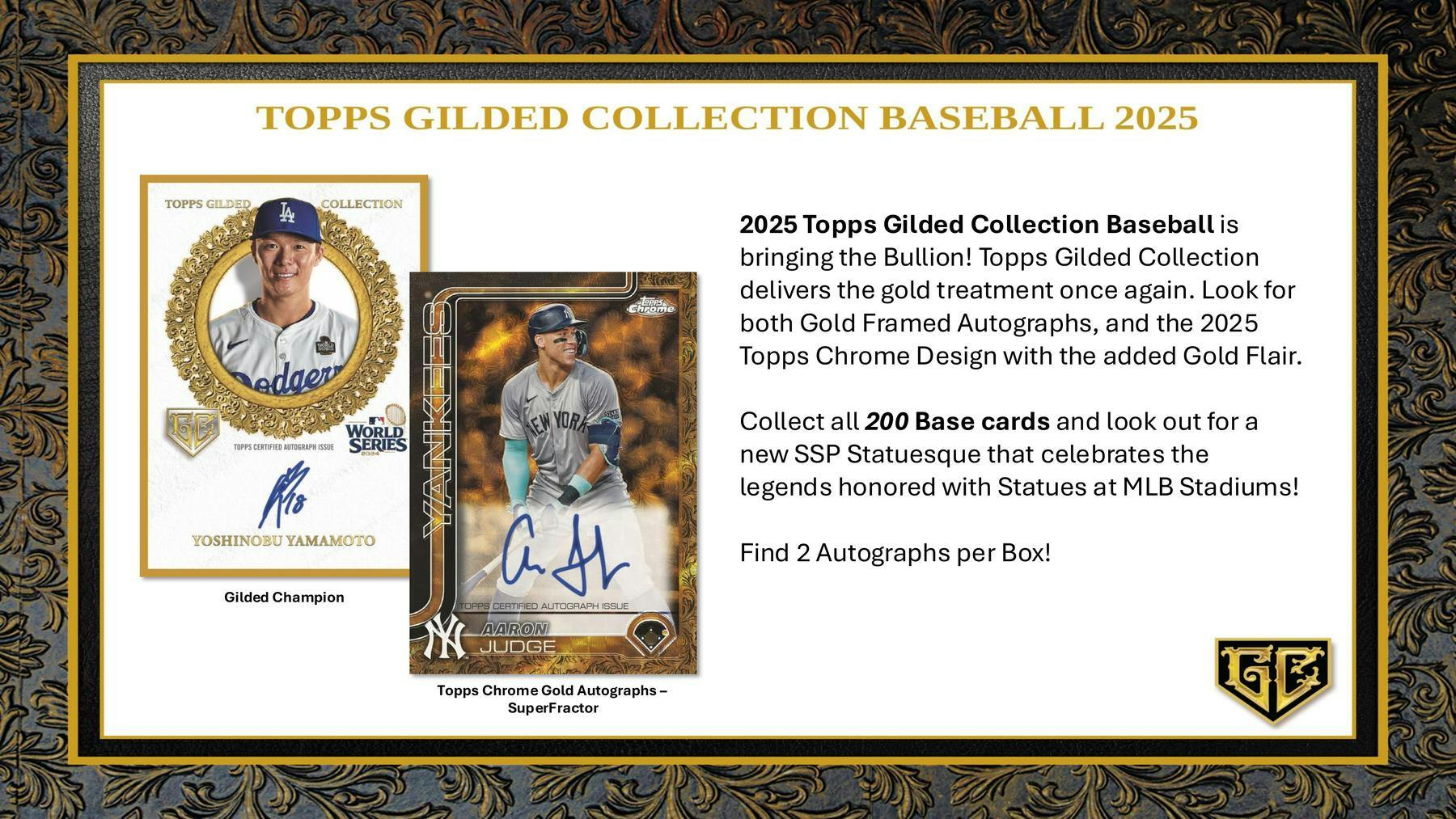 2025 Topps Gilded Collection Baseball Hobby Box | Columbia Sports Cards - Columbia Hobby - Sports Card Boxes - Toploaders - Card Savers