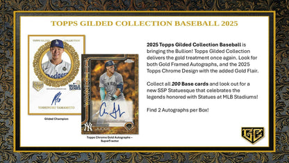 2025 Topps Gilded Collection Baseball Hobby Box | Columbia Sports Cards - Columbia Hobby - Sports Card Boxes - Toploaders - Card Savers