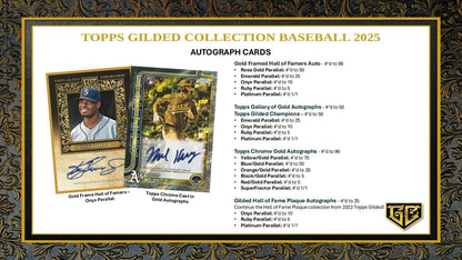 2025 Topps Gilded Collection Baseball Hobby Box | Columbia Sports Cards - Columbia Hobby - Sports Card Boxes - Toploaders - Card Savers
