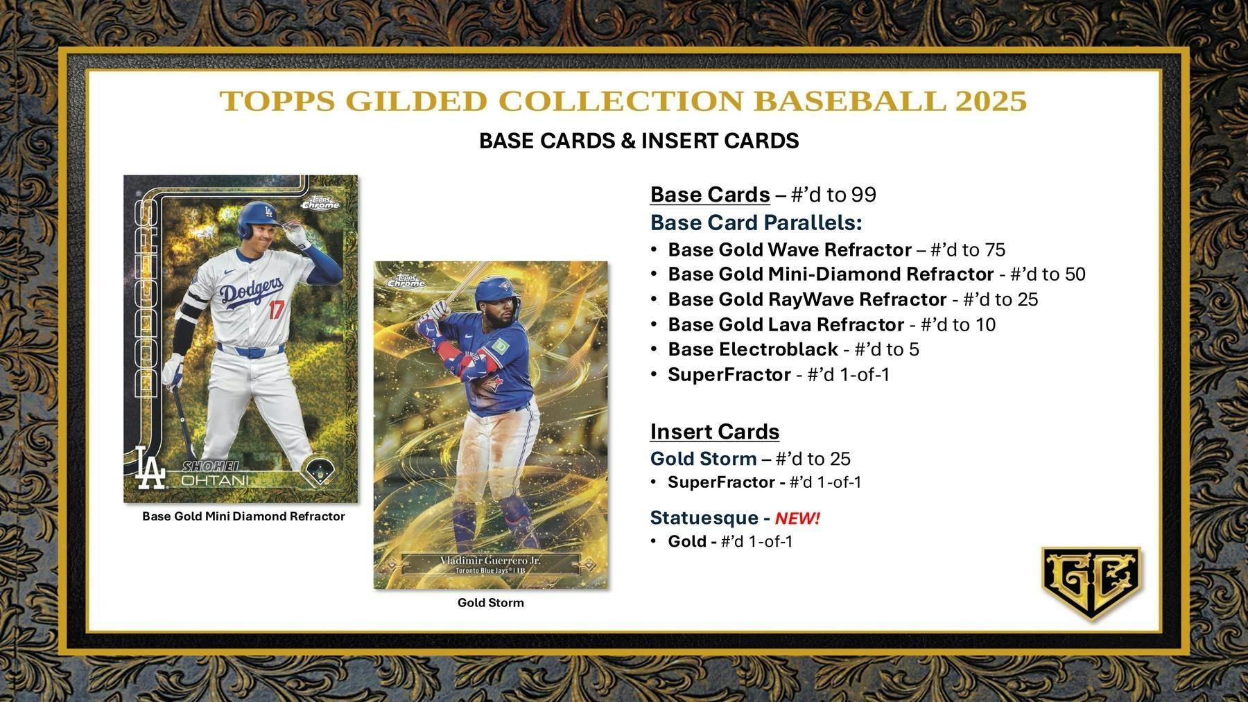2025 Topps Gilded Collection Baseball Hobby Box | Columbia Sports Cards - Columbia Hobby - Sports Card Boxes - Toploaders - Card Savers