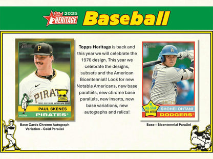 2025 Topps Heritage Baseball Mega Box - Columbia Hobby - Sports Card Boxes - Toploaders - Card Savers
