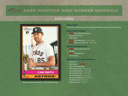 2025 Topps Heritage High Number Baseball Hobby Box | Columbia Sports Cards - Columbia Hobby - Sports Card Boxes - Toploaders - Card Savers