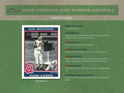 2025 Topps Heritage High Number Baseball Hobby Box | Columbia Sports Cards - Columbia Hobby - Sports Card Boxes - Toploaders - Card Savers