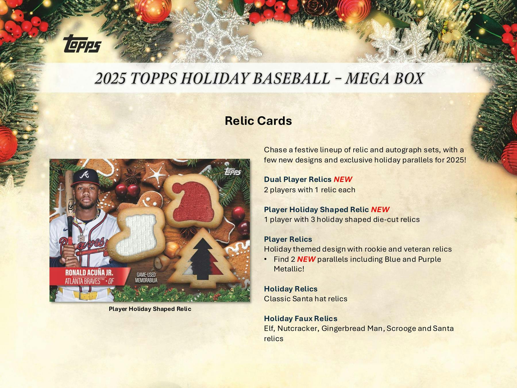 2025 Topps Holiday Baseball Mega Box | Columbia Sports Cards - Columbia Hobby - Sports Card Boxes - Toploaders - Card Savers