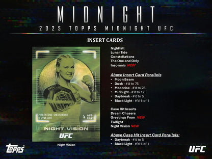 2025 Topps Midnight UFC Hobby Box | Columbia Sports Cards - Columbia Hobby - Sports Card Boxes - Toploaders - Card Savers