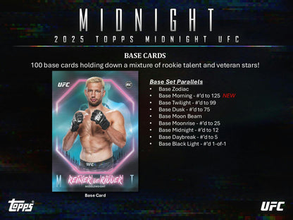 2025 Topps Midnight UFC Hobby Box | Columbia Sports Cards - Columbia Hobby - Sports Card Boxes - Toploaders - Card Savers