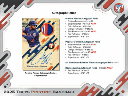 2025 Topps Pristine Baseball Hobby Box | Columbia Sports Cards PRESALE - Columbia Hobby - Sports Card Boxes - Toploaders - Card Savers