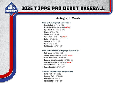 2025 Topps Pro Debut Baseball Hobby Jumbo Box | Columbia Sports Cards - Columbia Hobby - Sports Card Boxes - Toploaders - Card Savers