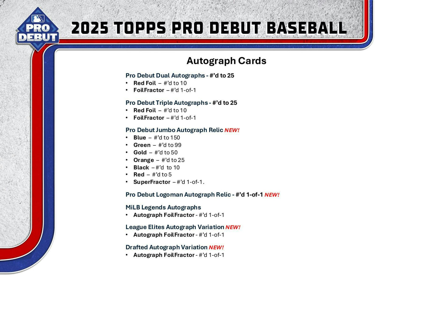 2025 Topps Pro Debut Baseball Hobby Jumbo Box | Columbia Sports Cards - Columbia Hobby - Sports Card Boxes - Toploaders - Card Savers