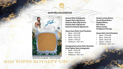 2025 Topps Royalty UFC Hobby Box | Columbia Sports Cards - Columbia Hobby - Sports Card Boxes - Toploaders - Card Savers