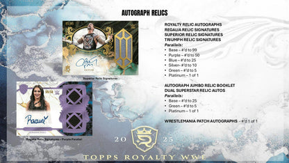 2025 Topps Royalty WWE Wrestling Hobby Box | Columbia Sports Cards - Columbia Hobby - Sports Card Boxes - Toploaders - Card Savers