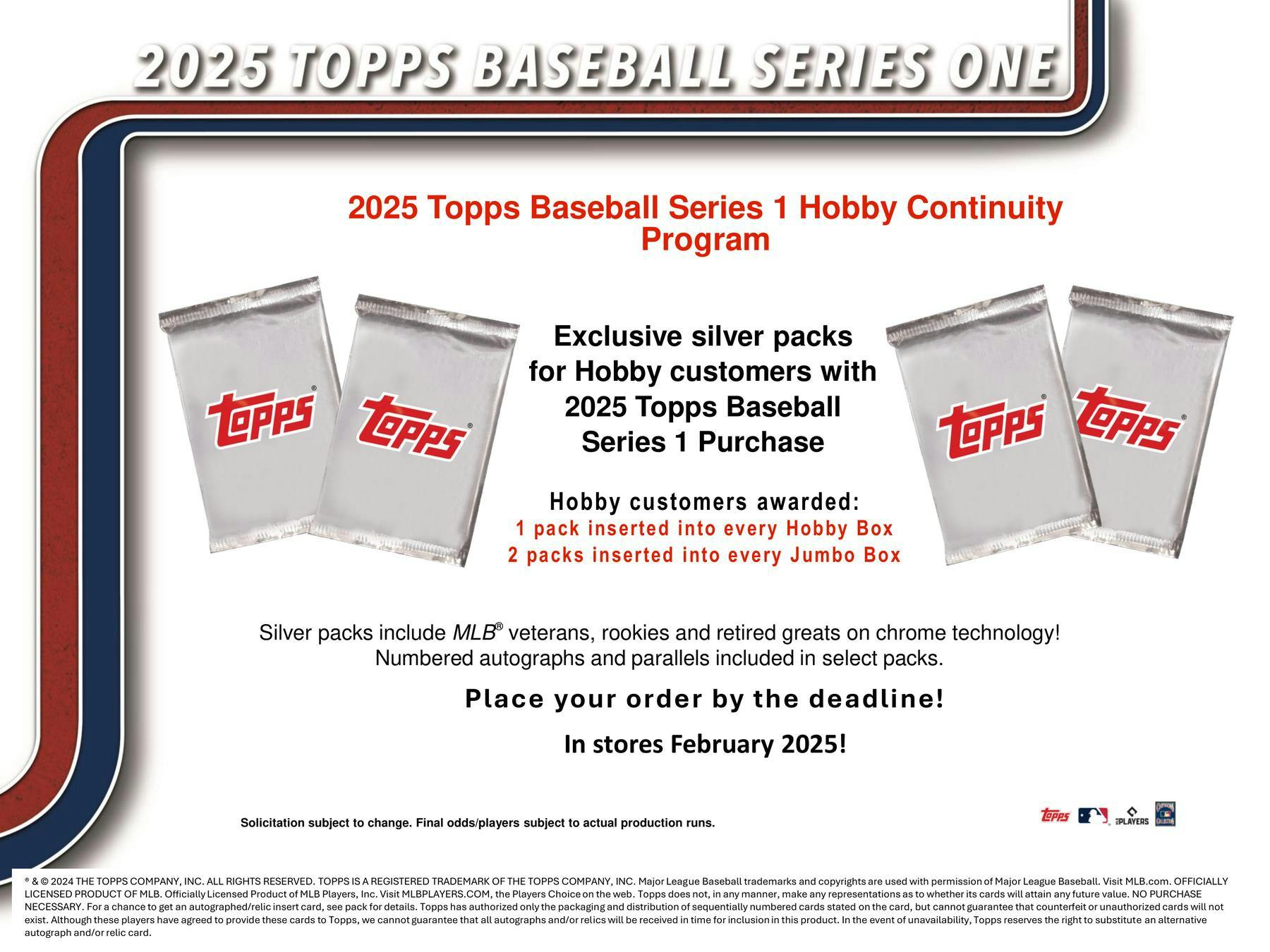 2025 Topps Series 1 Baseball Hobby Box - Columbia Hobby - Sports Card Boxes - Toploaders - Card Savers