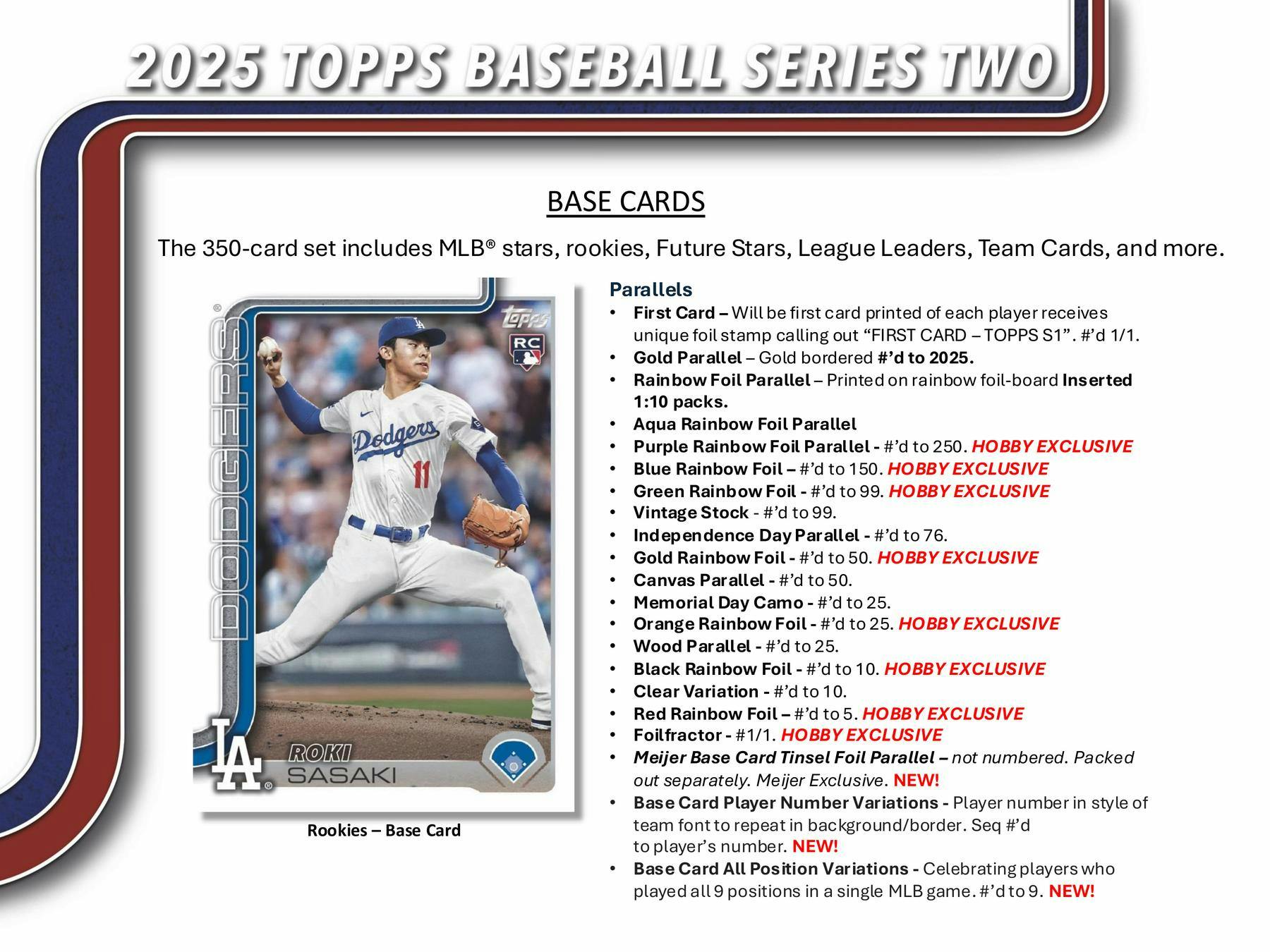2025 Topps Series 2 Baseball Hobby Box - Columbia Hobby - Sports Card Boxes - Toploaders - Card Savers