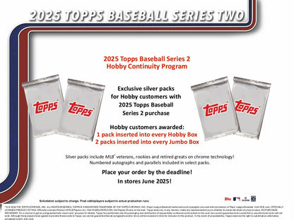2025 Topps Series 2 Baseball Hobby Box - Columbia Hobby - Sports Card Boxes - Toploaders - Card Savers