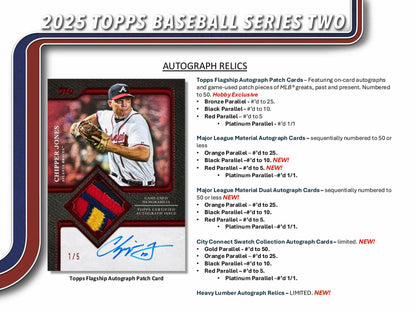 2025 Topps Series 2 Baseball Hobby Box - Columbia Hobby - Sports Card Boxes - Toploaders - Card Savers