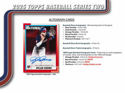 2025 Topps Series 2 Baseball Hobby Jumbo Box - Columbia Hobby - Sports Card Boxes - Toploaders - Card Savers