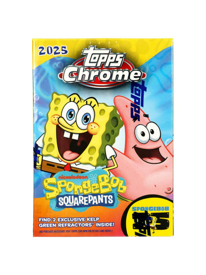 2025 Topps SpongeBob Chrome 25th Anniversary 7 - Pack Blaster Box | Columbia Sports Cards - Columbia Hobby - Sports Card Boxes - Toploaders - Card Savers