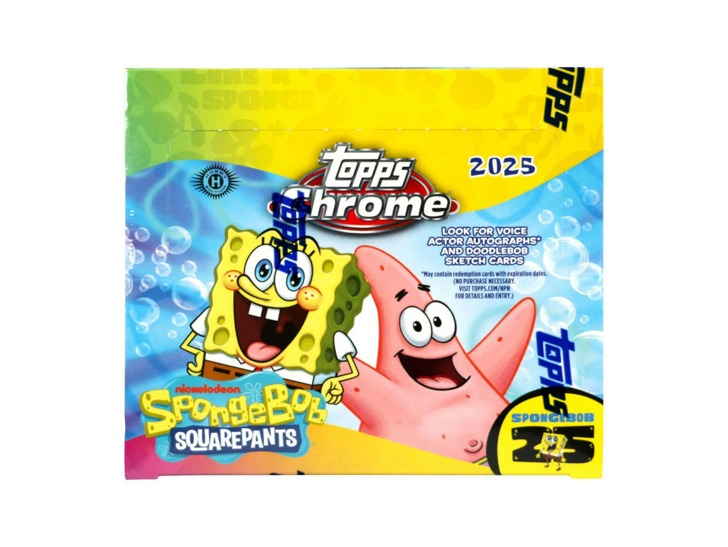 2025 Topps SpongeBob Chrome 25th Anniversary Hobby Box | Columbia Sports Cards - Columbia Hobby - Sports Card Boxes - Toploaders - Card Savers