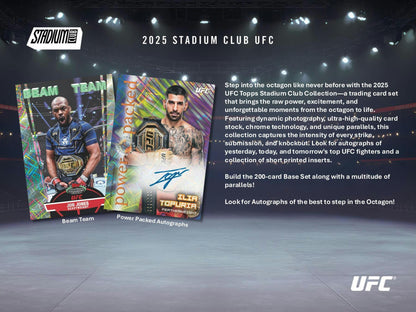 2025 Topps Stadium Club UFC 6 - Pack Blaster Box | Columbia Sports Cards - Columbia Hobby - Sports Card Boxes - Toploaders - Card Savers