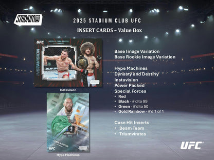 2025 Topps Stadium Club UFC 6 - Pack Blaster Box | Columbia Sports Cards - Columbia Hobby - Sports Card Boxes - Toploaders - Card Savers