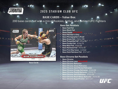 2025 Topps Stadium Club UFC 6 - Pack Blaster Box | Columbia Sports Cards - Columbia Hobby - Sports Card Boxes - Toploaders - Card Savers