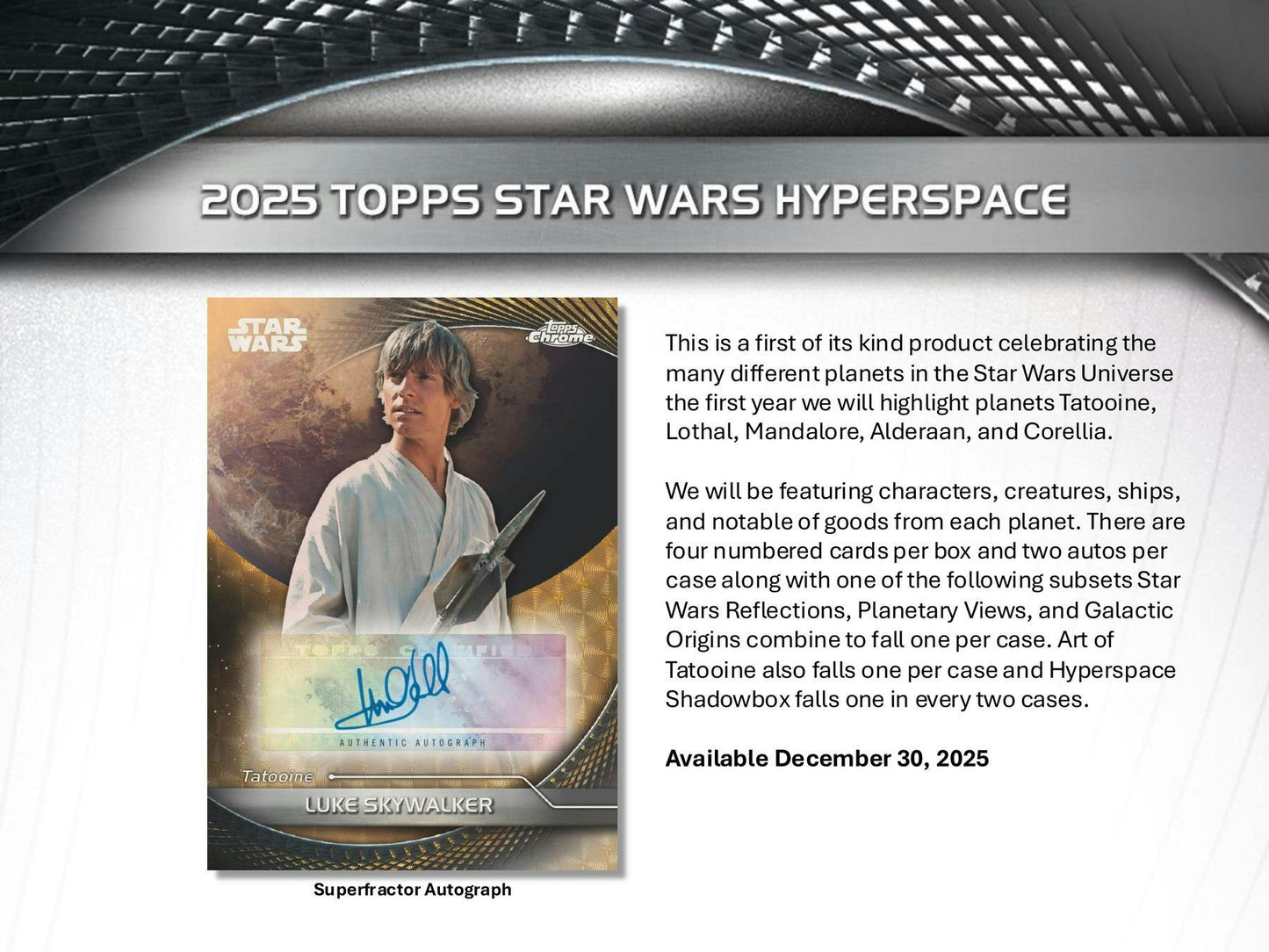 2025 Topps Star Wars Hyperspace Hobby Box | Columbia Sports Cards - Columbia Hobby - Sports Card Boxes - Toploaders - Card Savers