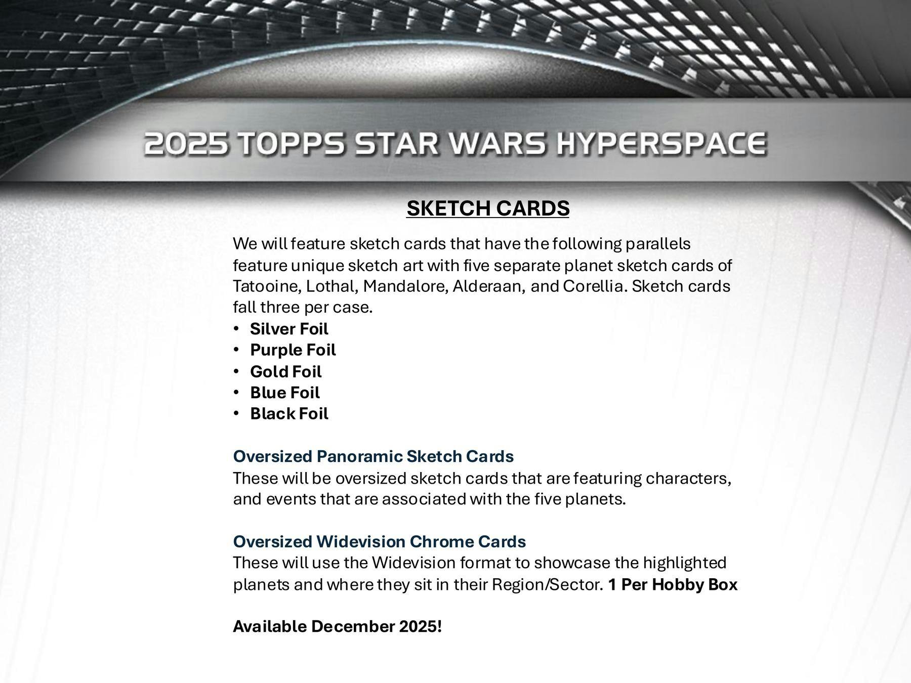 2025 Topps Star Wars Hyperspace Hobby Box | Columbia Sports Cards - Columbia Hobby - Sports Card Boxes - Toploaders - Card Savers