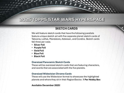 2025 Topps Star Wars Hyperspace Hobby Box | Columbia Sports Cards - Columbia Hobby - Sports Card Boxes - Toploaders - Card Savers