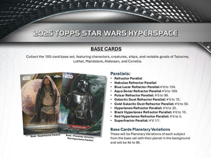 2025 Topps Star Wars Hyperspace Hobby Box | Columbia Sports Cards - Columbia Hobby - Sports Card Boxes - Toploaders - Card Savers