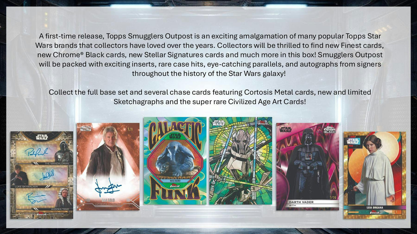 2025 Topps Star Wars Smugglers Outpost Hobby Box | Columbia Sports Cards - Columbia Hobby - Sports Card Boxes - Toploaders - Card Savers