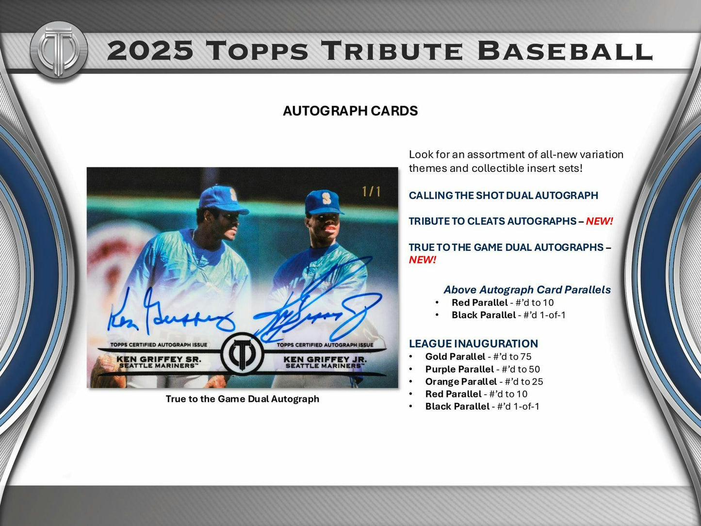2025 Topps Tribute Baseball Hobby Box - Columbia Hobby - Sports Card Boxes - Toploaders - Card Savers