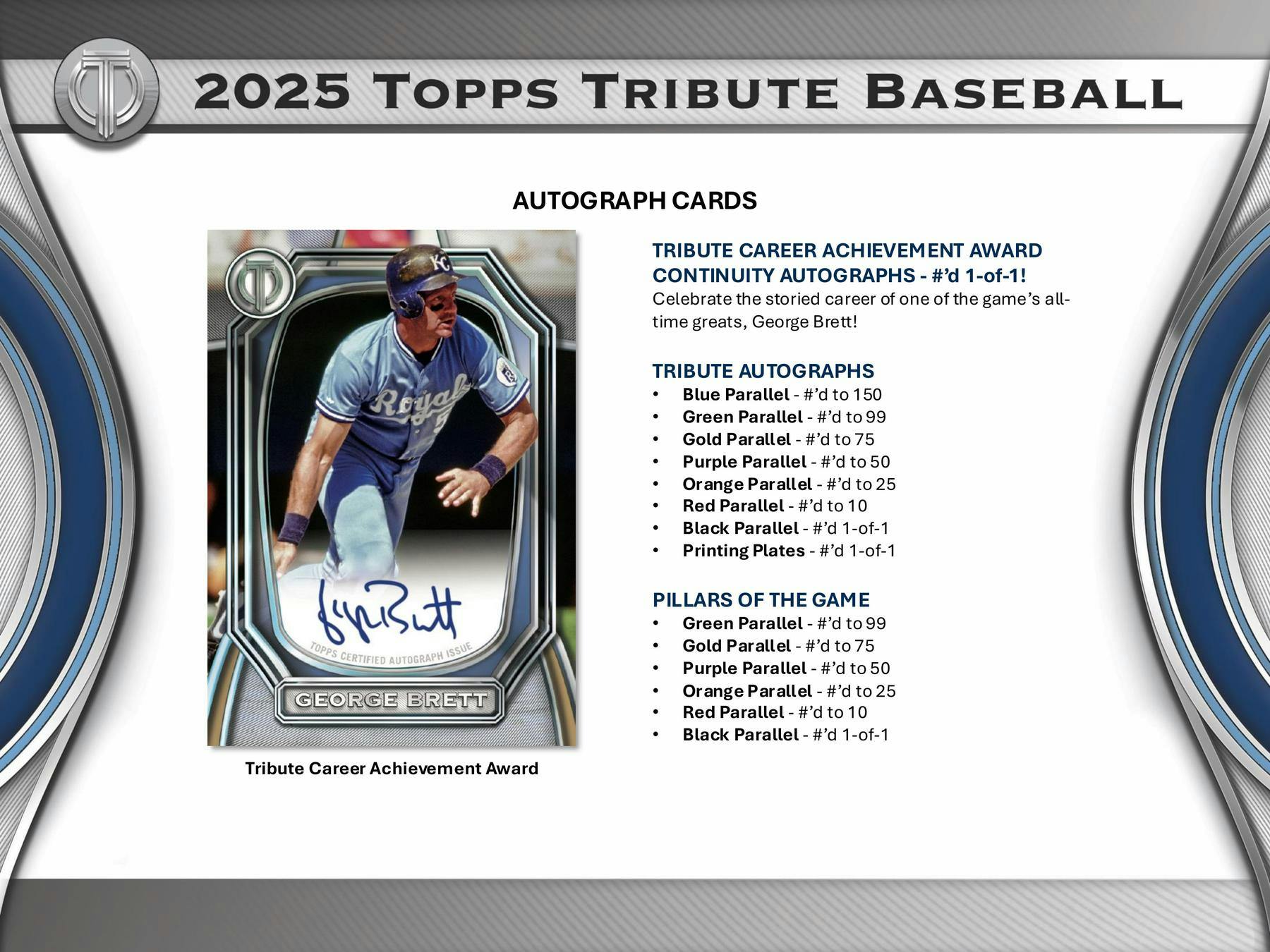2025 Topps Tribute Baseball Hobby Box - Columbia Hobby - Sports Card Boxes - Toploaders - Card Savers