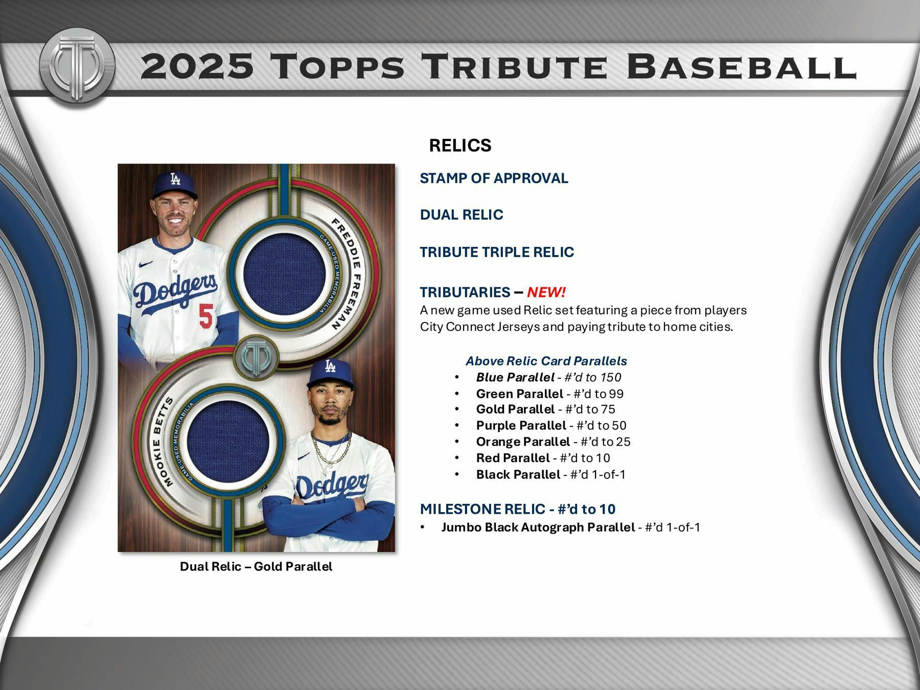 2025 Topps Tribute Baseball Hobby Box - Columbia Hobby - Sports Card Boxes - Toploaders - Card Savers