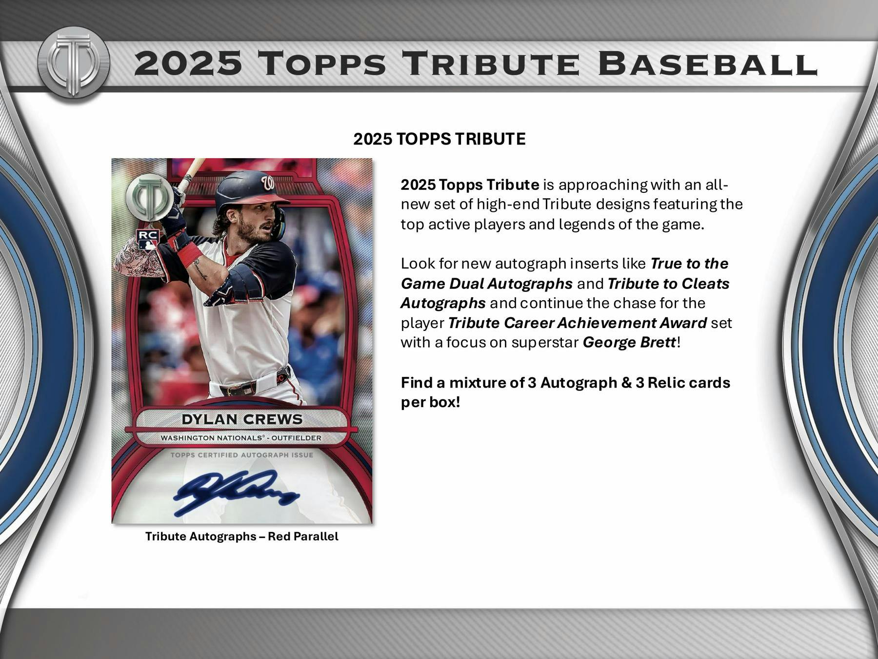 2025 Topps Tribute Baseball Hobby Box - Columbia Hobby - Sports Card Boxes - Toploaders - Card Savers