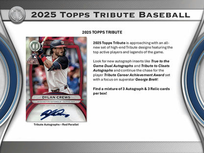 2025 Topps Tribute Baseball Hobby Box - Columbia Hobby - Sports Card Boxes - Toploaders - Card Savers