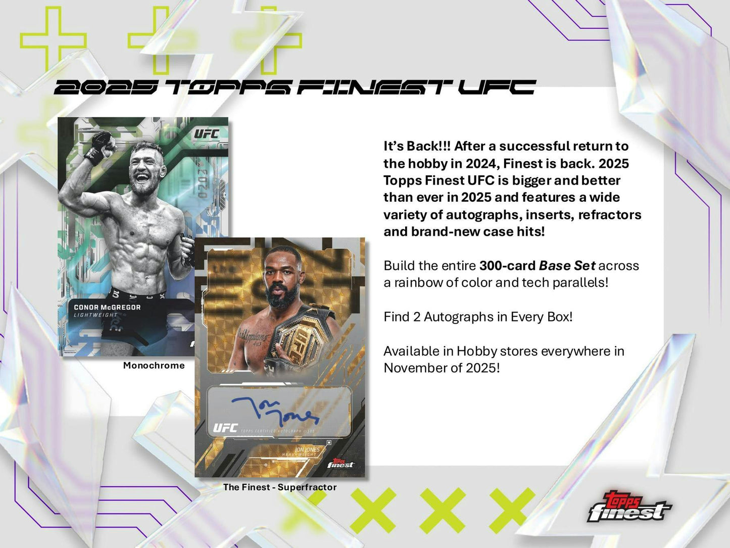 2025 Topps UFC Finest Hobby Box | Columbia Sports Cards - Columbia Hobby - Sports Card Boxes - Toploaders - Card Savers