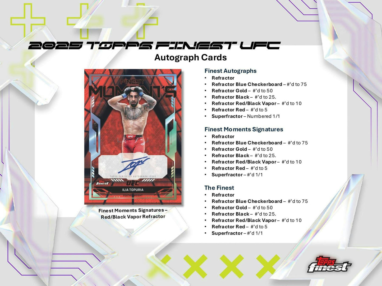 2025 Topps UFC Finest Hobby Box | Columbia Sports Cards - Columbia Hobby - Sports Card Boxes - Toploaders - Card Savers