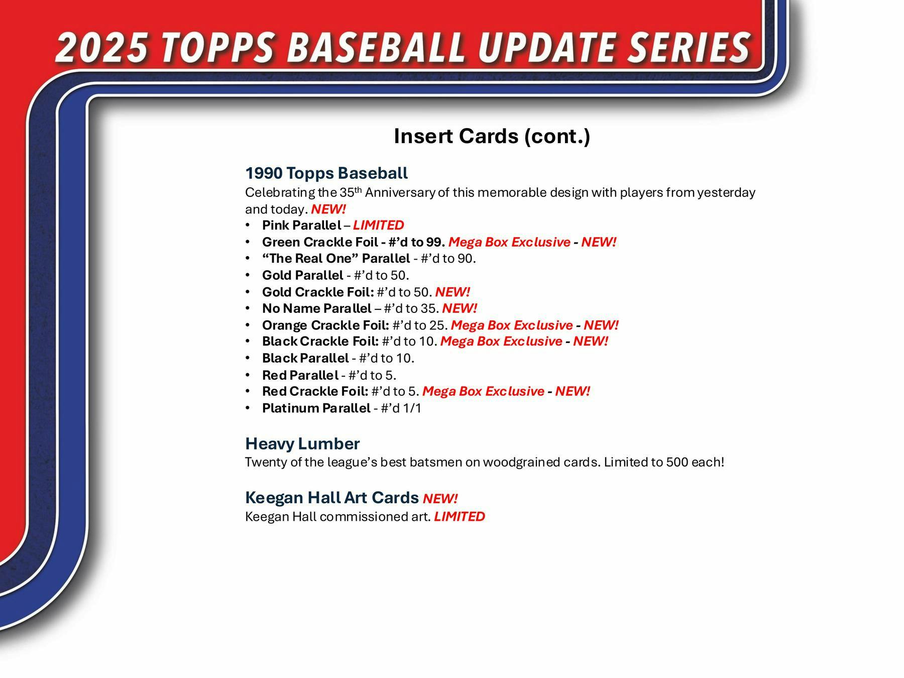 2025 Topps Update Series Baseball 7 - Pack Blaster Box | Columbia Sports Cards - Columbia Hobby - Sports Card Boxes - Toploaders - Card Savers