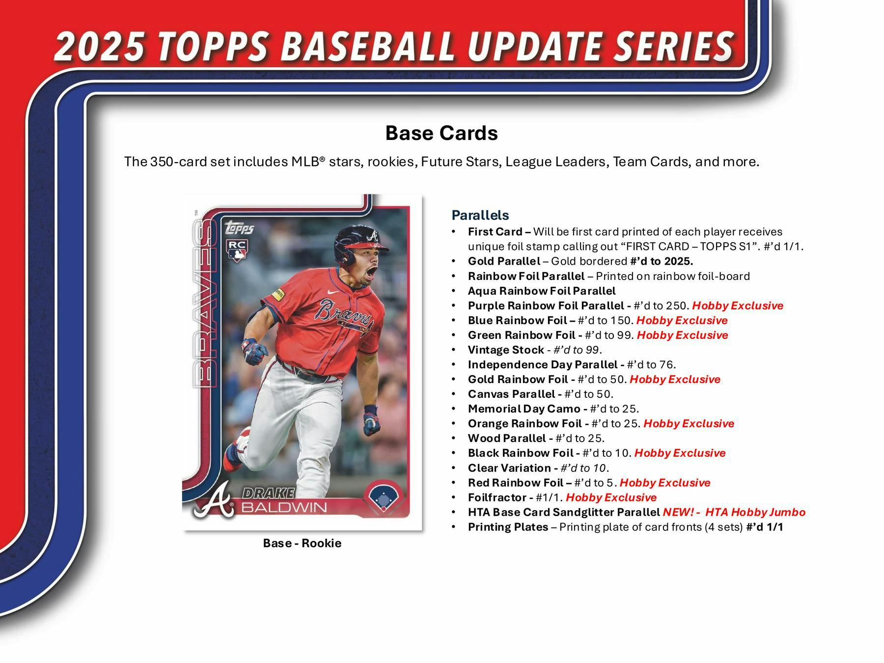 2025 Topps Update Series Baseball Hobby Box | Columbia Sports Cards - Columbia Hobby - Sports Card Boxes - Toploaders - Card Savers