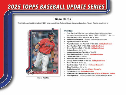 2025 Topps Update Series Baseball Hobby Jumbo Box | Columbia Sports Cards - Columbia Hobby - Sports Card Boxes - Toploaders - Card Savers