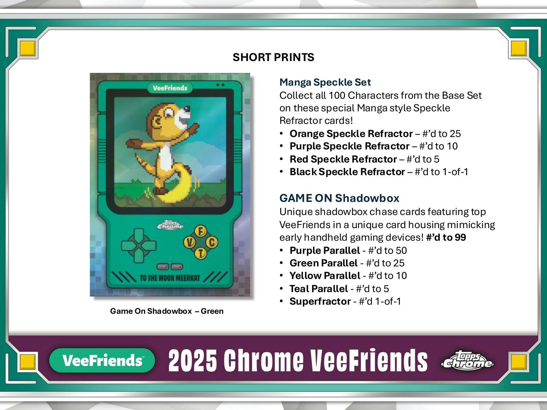 2025 Topps VeeFriends Chrome Hobby Box - Columbia Hobby - Sports Card Boxes - Toploaders - Card Savers