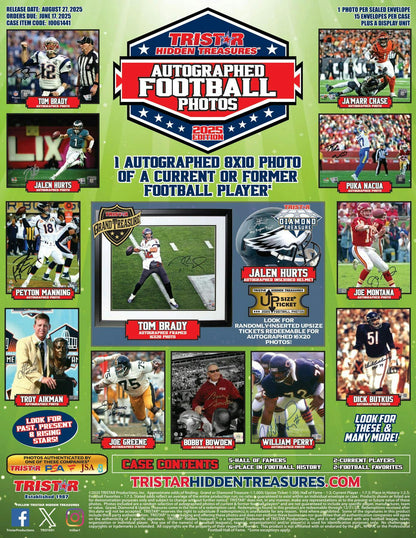 2025 TriStar Hidden Treasures Autographed Football Photos Hobby Box | Columbia Sports Cards - Columbia Hobby - Sports Card Boxes - Toploaders - Card Savers